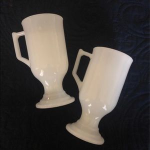 Milk Glass Irish Coffee
Pedestal Mugs